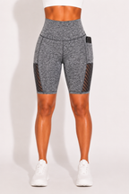 Short de Sport Taille Haute Poches Latérales Yoga