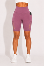 Short de Sport Taille Haute Poches Latérales Yoga
