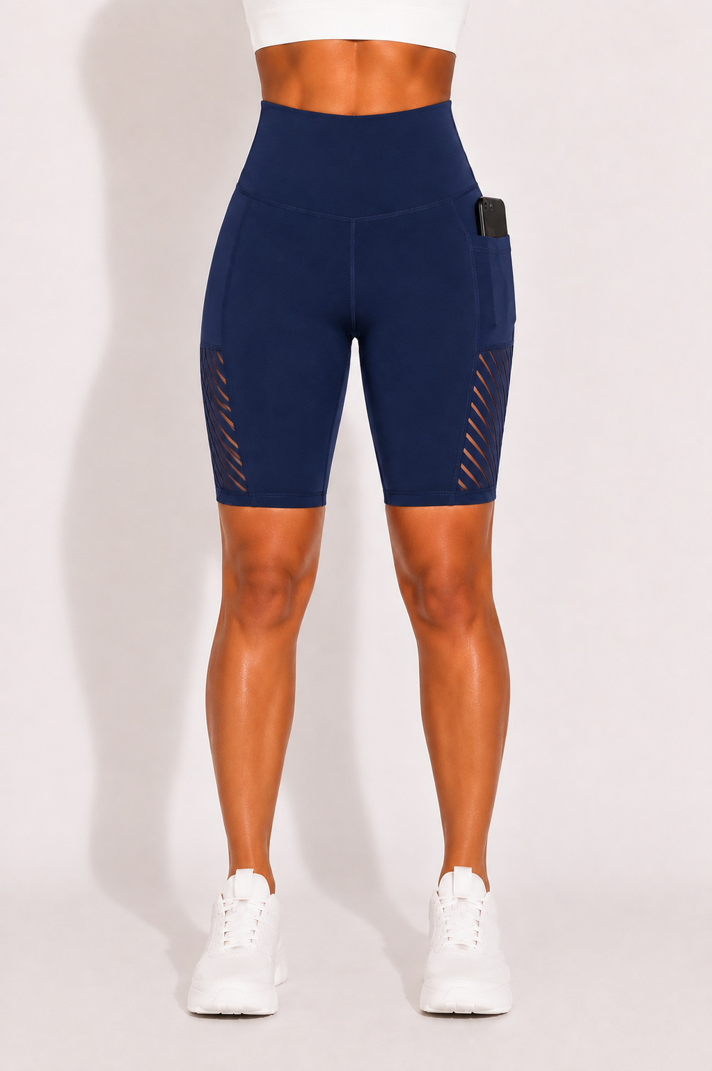 Short de Sport Taille Haute Poches Latérales Yoga