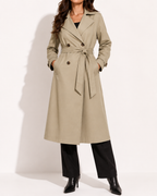 Trench Ceinturé Boutonné Vintage Chic
