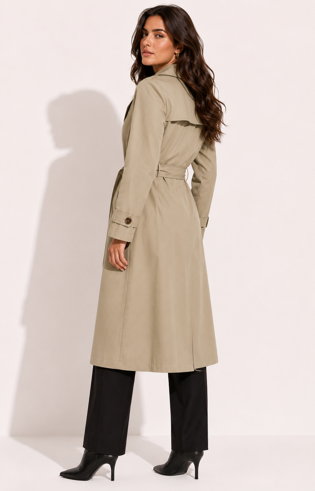 Trench Ceinturé Boutonné Vintage Chic