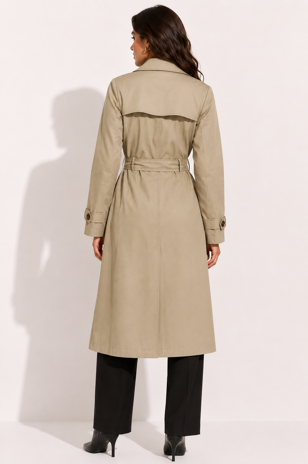Trench Ceinturé Boutonné Vintage Chic