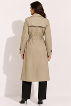 Trench Ceinturé Boutonné Vintage Chic