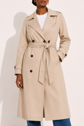 Trench Ceinturé Boutonné Vintage Chic