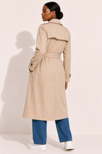 Trench Ceinturé Boutonné Vintage Chic