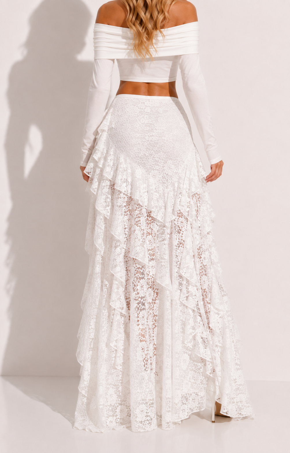 Jupe Longue Gothique Dentelle Streetwear