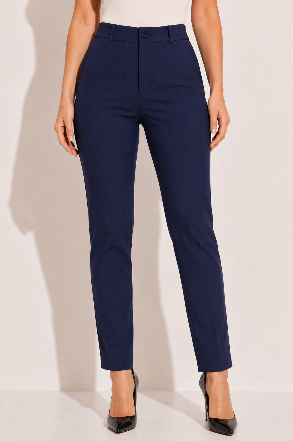 Pantalon Bureau Bouton Élastique Séchage Rapide