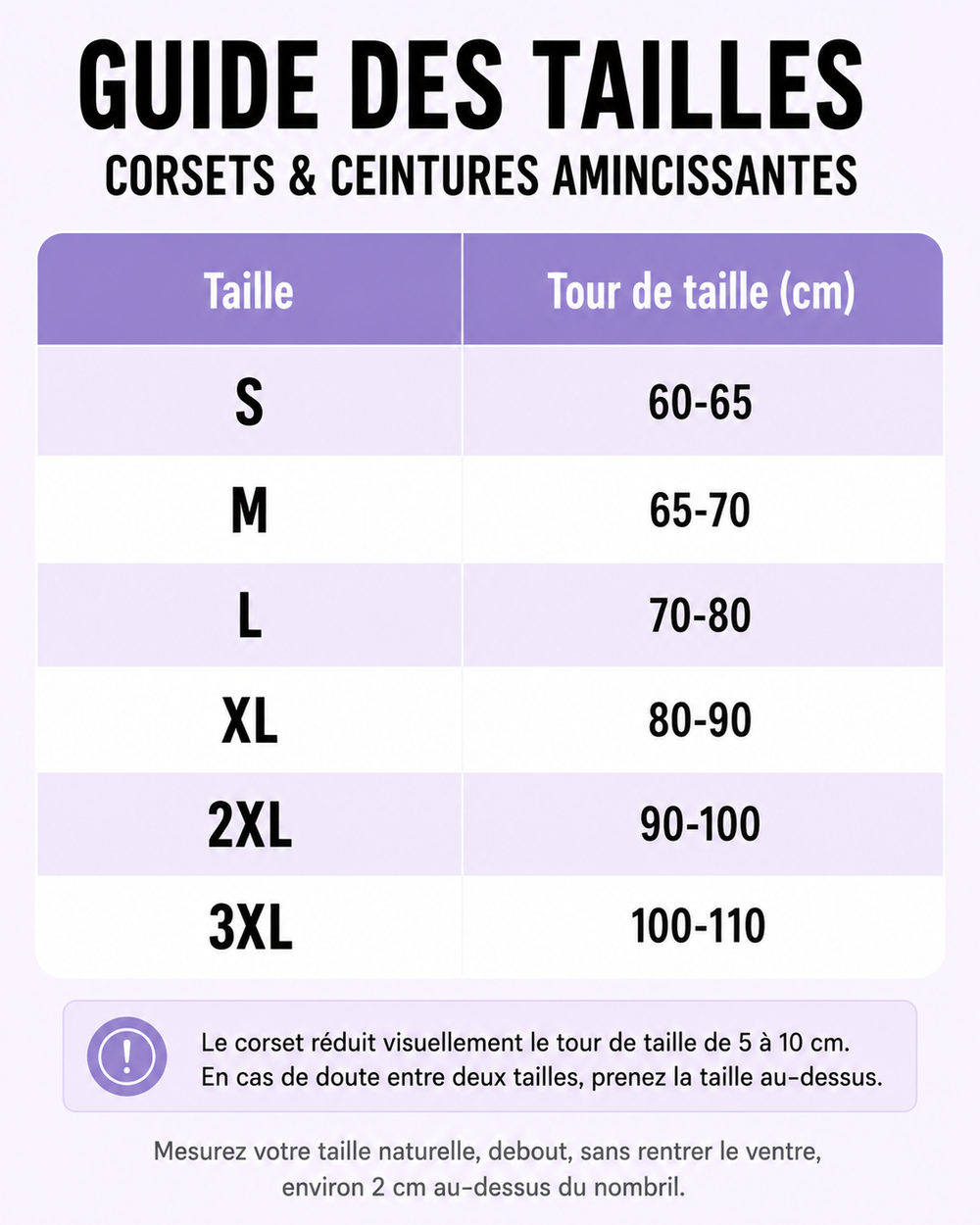 Guide des tailles
