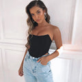 Crop Top Corset Épaules Dénudées Dos Nu