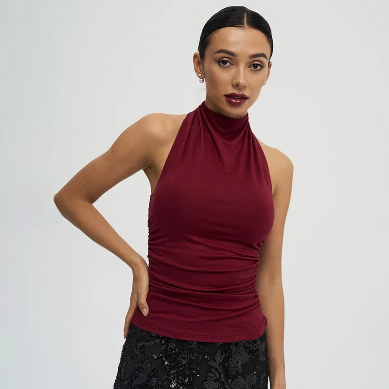 Débardeur Dos Nu Sans Manches Coloris Uni