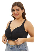 Soutien-gorge Grande Taille Push-Up Fermeture Avant en Dentelle