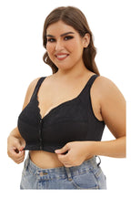 Soutien-gorge Grande Taille Push-Up Fermeture Avant en Dentelle