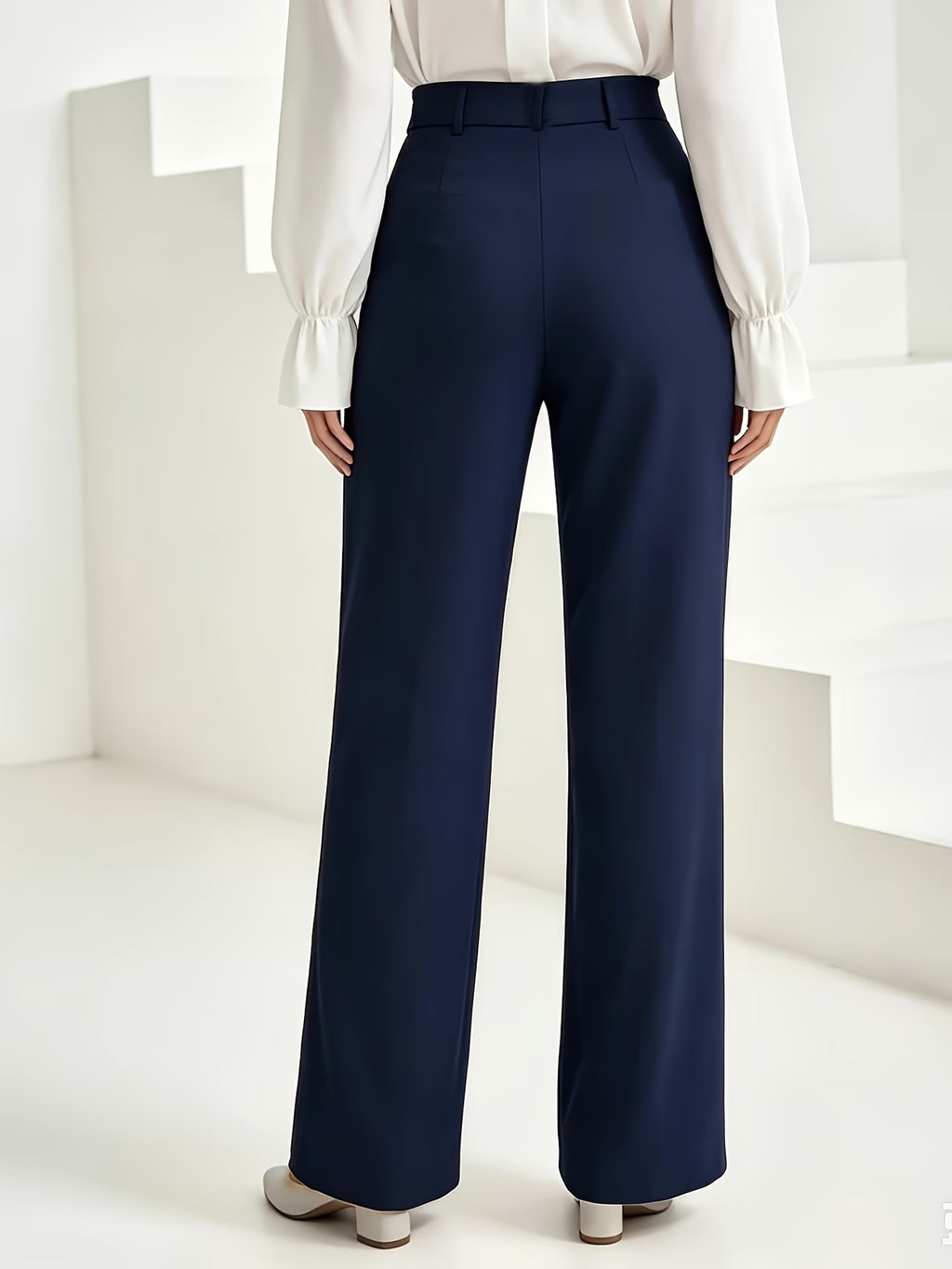 Pantalon Bureau Bouton Élastique Séchage Rapide