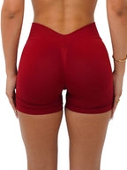 Short de Sport Sans Couture Taille en V Fitness