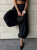 Pantalon Ample en Coton Style Lanterne