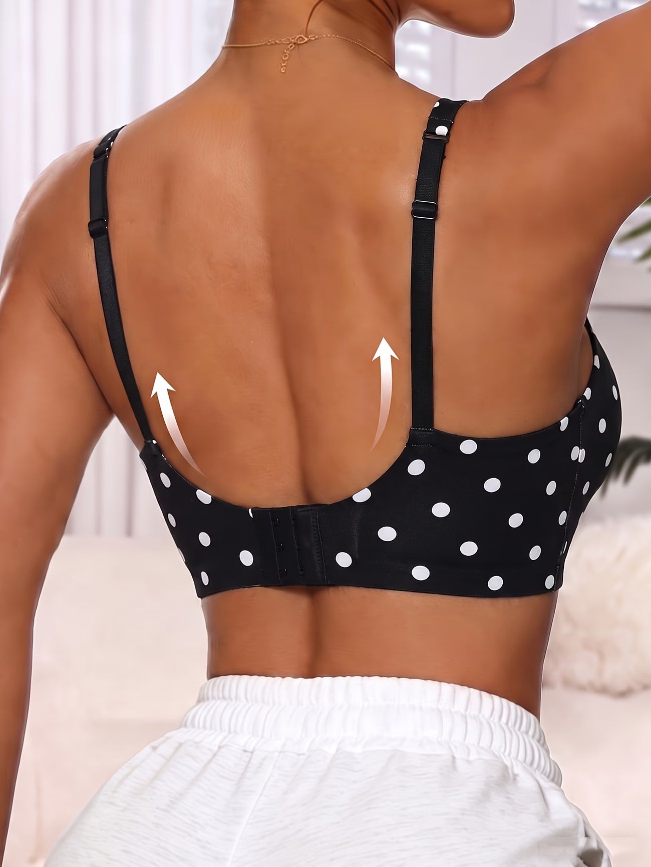 Soutien-gorge Silicone à Pois Décolleté V
