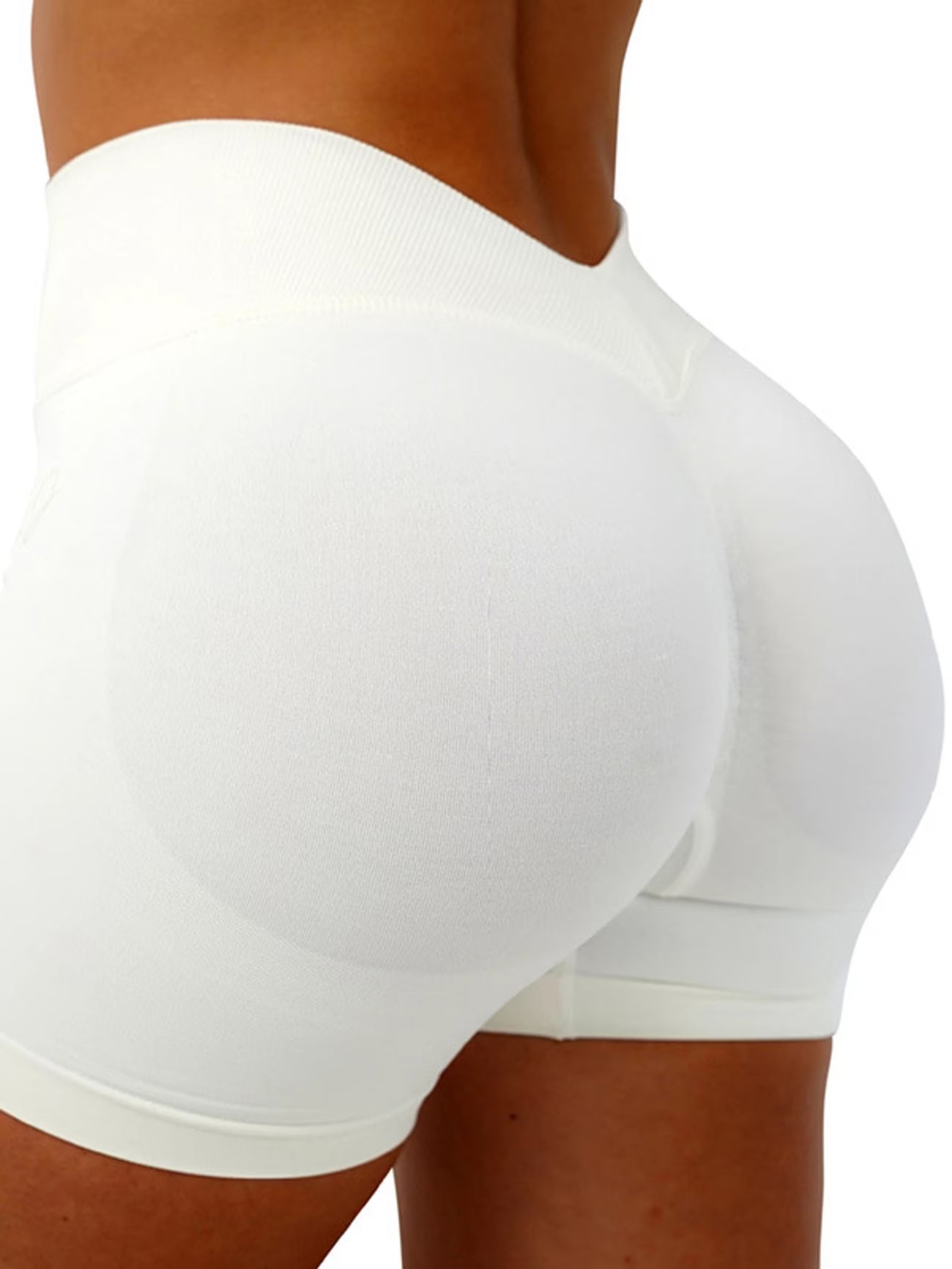 Short de Sport Sans Couture Taille en V Fitness